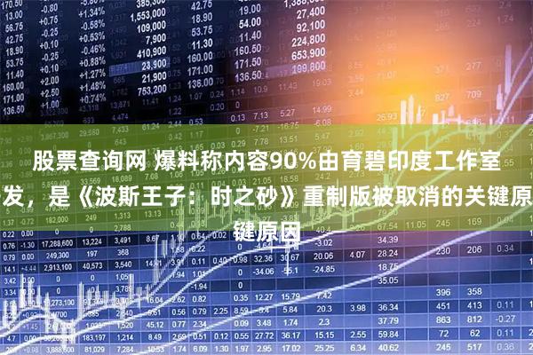 股票查询网 爆料称内容90%由育碧印度工作室开发，是《波斯王子：时之砂》重制版被取消的关键原因